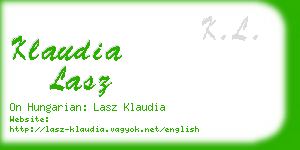 klaudia lasz business card